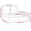 vidaXL Boxspringbett mit Matratze Dunkelgrau 180x200 cm Stoff