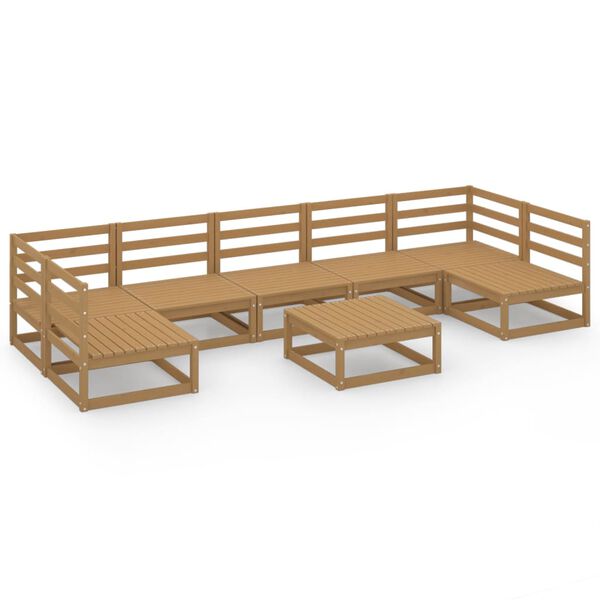 vidaXL 8-tlg. Garten-Lounge-Set Massivholz Kiefer