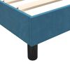 vidaXL Boxspringbett mit Matratze Dunkelblau 80x210 cm Samt