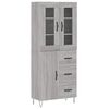 vidaXL Highboard Grau Sonoma 69,5x34x180 cm Holzwerkstoff