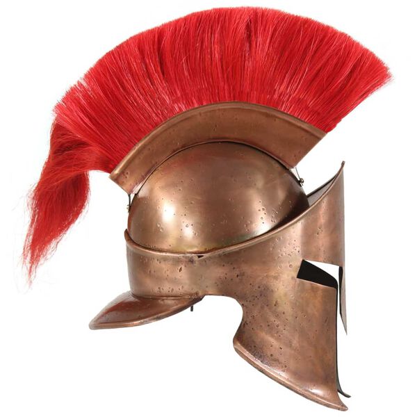 vidaXL Griechischer Krieger-Helm Antik Replik LARP Kupfern Stahl