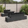 vidaXL Garten-Sofa-Set mit Kissen mit Speicher 6 pcs Schwarz