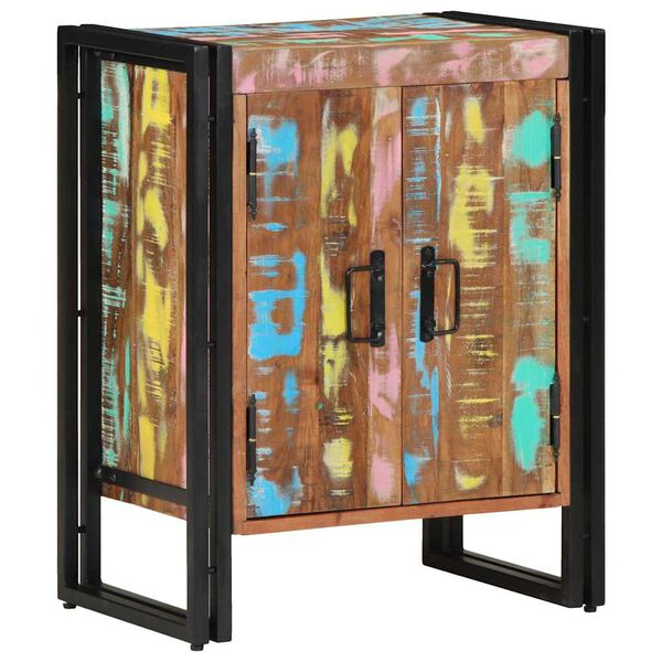 vidaXL Schuhschrank Mehrfarbig 56 x 35 x 70 cm Massivholz Altholz