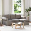 vidaXL Sofa 160cm Taupe Metall