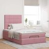vidaXL Ottoman-Bett mit Matratzen & LEDs Rosa 120x200 cm Samt