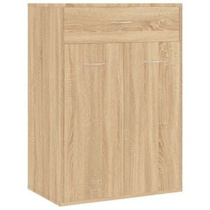 vidaXL Schuhschrank Sonoma-Eiche 60x35x84 cm Holzwerkstoff