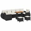 vidaXL Gartensofa-set 10 stk. Schwarz Poly-Rattan