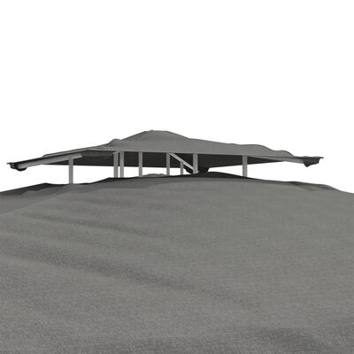 vidaXL Pavillon mit Doppeldach Anthrazit 3x3x2,68 m Stoff