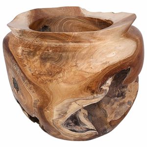 vidaXL Obstschale JEPARA Teakbraun &Oslash; 35 cm Massivholz Teak