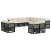 vidaXL Gartensofa-set 13 pcs Schwarz Poly-Rattan