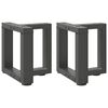 vidaXL Couchtischbeine T-Form 2 Stk. Anthrazit 30x25x(30-31) cm Stahl