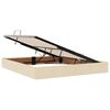 vidaXL Bett mit Stauraum und LED Creme 160 x 200 cm Polyester