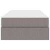 vidaXL Aufbewahrungsbett mit Matratze Taupe 90 x 200 cm Polyester