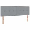 vidaXL Boxspringbett mit Matratze Hellgrau 200 x 160 cm Polyester