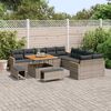 vidaXL Gartensofa-set 13 pcs Grau Poly-Rattan