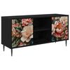 vidaXL TV-Schrank BORNE 102 x 33 x 51 cm Schwarz Eichen-Optik