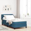 vidaXL Boxspringbett mit Matratze Dunkelblau 90 x 200 cm Samt