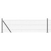 vidaXL Maschendrahtzaun mit Betonsockel 25 x 0,4 m Grau Netz