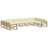 vidaXL Outdoor-Sofagarnitur 10 stk. Wei&szlig; und Creme