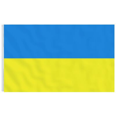 vidaXL Flagge der Ukraine und Mast 6,23 m Aluminium