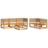 vidaXL 6-tlg. Gartensofa-Set mit Kissen Holz Akazie & Seil