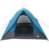 vidaXL Campingzelt mit Dach mit Speicher Blau 320 x 275 x 190 cm Taft