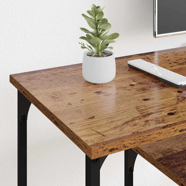 vidaXL TV-Schr&auml;nk Altholz 102 x 35 x 45,5 cm Verbundholz und Eisen