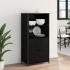 vidaXL Highboard Schwarz Eichen-Optik 62 x 36 x 121,5 cm Holzwerkstoff