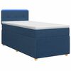 vidaXL Boxspringbett mit Matratze mit Kopfteil Blau 90 x 190 cm Stoff