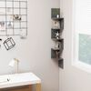 vidaXL Wand-Eckregal Grau 20x20x127,5 cm Holzwerkstoff