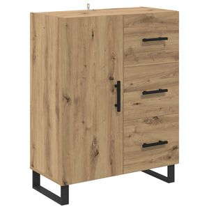 vidaXL Sideboard Artisan-Eiche 69,5 x 34 x 90 cm Verbundholz und Eisen