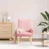 vidaXL Sessel Rosa 63 x 67 x 94 cm Schafstoff und Sperrholz