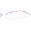 vidaXL Tischplatte 80x70x1,5 cm Rechteckig Raues Massivholz Mango