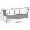 vidaXL Gartensofa mit Kissen Beige Poly Rattan