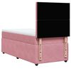 vidaXL Boxspringbett mit Matratze Rosa 90x200 cm Samt