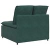 vidaXL Modulares Sofa Mittelmodul mit Kissen Dunkelgr&uuml;n 100 cm