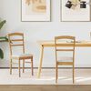 vidaXL Esszimmerstuhl 2 pcs Nat&uuml;rlich und hell Massives Gummiholz