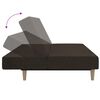 vidaXL Schlafsofa 2-Sitzer mit Fu&szlig;hocker Dunkelbraun Stoff