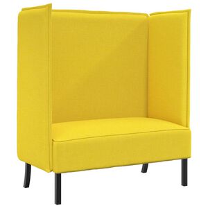 vidaXL Hoher R&uuml;cken Sofa 101cm Hellgelb Stoff