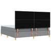 vidaXL Boxspringbett mit Matratze Hellgrau 200 x 200 cm Stoff