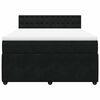 vidaXL Boxspringbett mit Matratze Schwarz 140x190 cm Samt