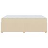 vidaXL Bettrahmen mit Matratze Creme 120 x 200 cm Stoff