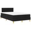 vidaXL Boxspringbett mit Matratze Schwarz 120 x 190 cm Stoff