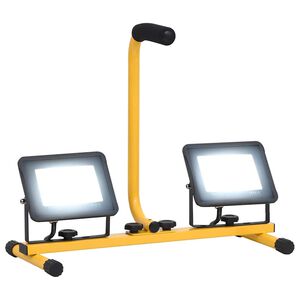 vidaXL LED-Fluter mit Handgriff 2x30 W Kaltwei&szlig;