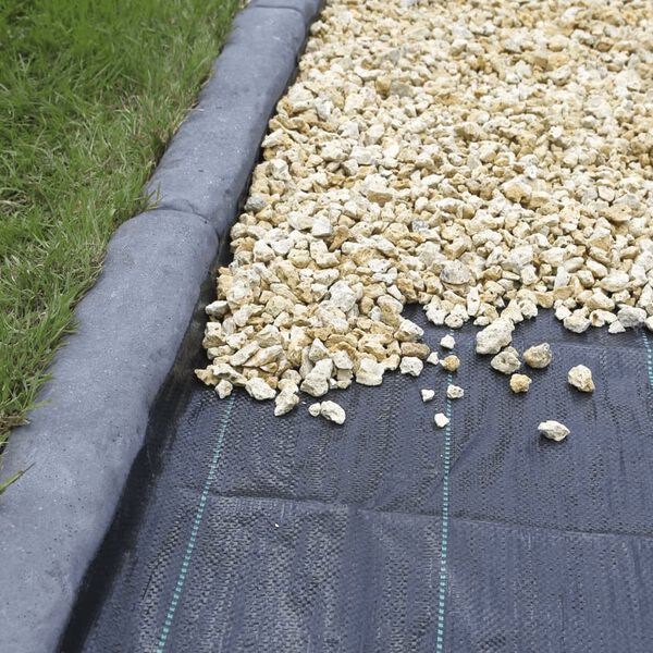 Nature Unkrautschutz-Bodengewebe mit Pegs 2x5 m Schwarz