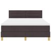 vidaXL Boxspringbett mit Matratze Dunkelbraun 160 x 200 cm Stoff