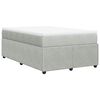 vidaXL Boxspringbett mit Matratze Hellgrau 120x190 cm Samt