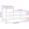 vidaXL Schuhregal Braun Eichen-Optik 102x36x60 cm Holzwerkstoff