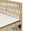 vidaXL 15-tlg. Garten-Essgruppe mit Kissen Beige Poly Rattan
