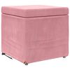 vidaXL Hocker Rosa 41 x 41 x 40 cm Samt und Engineering Holz